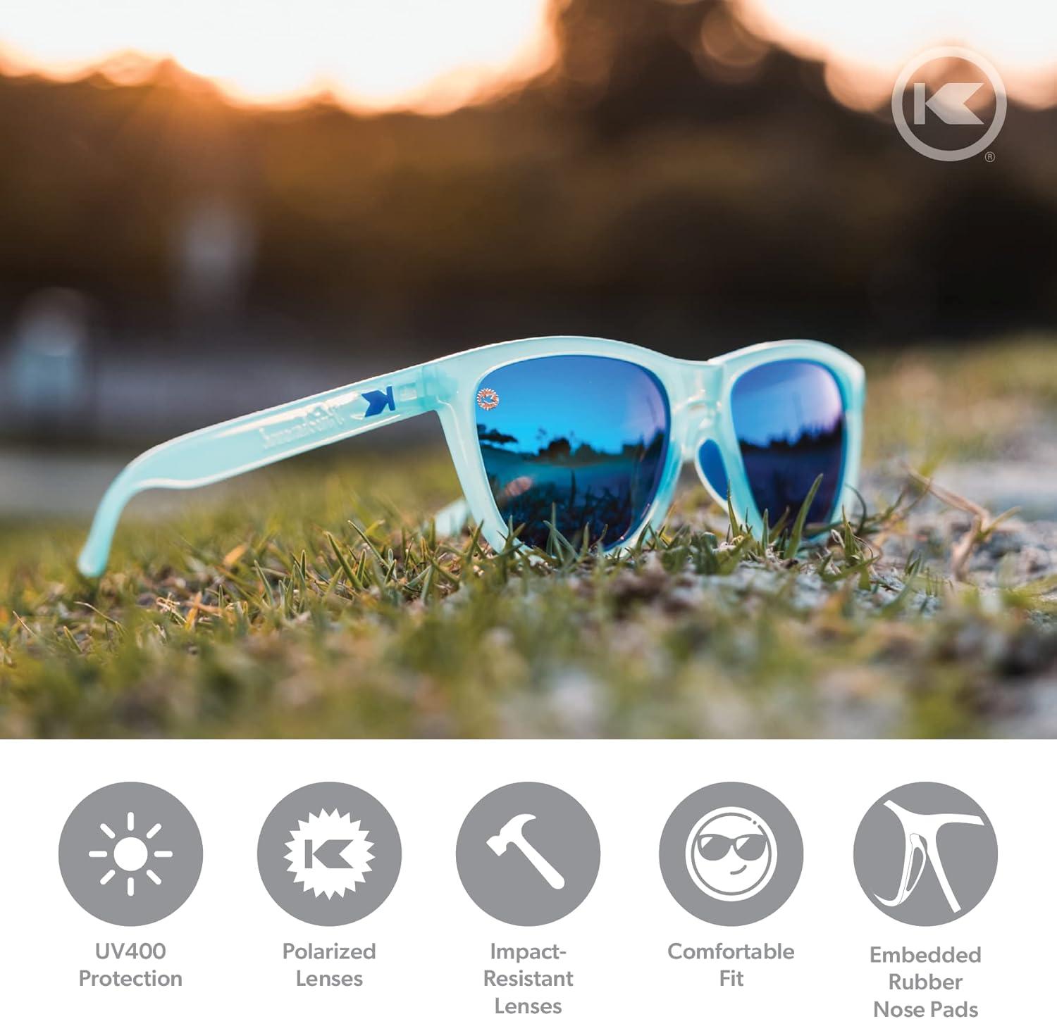 imageKnockaround Premiums and Sport Polarized Sunglasses for Men ampamp Women  Impact Resistant Lenses ampamp Full UV400 ProtectionIcy Blue  Moonshine
