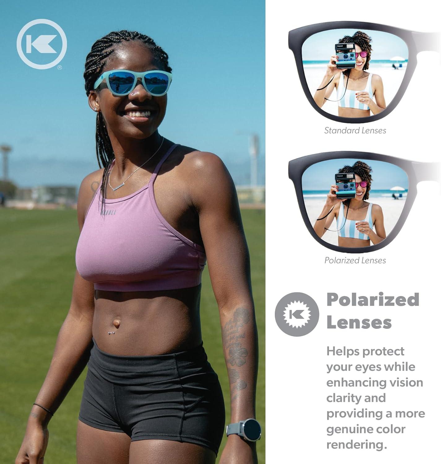 imageKnockaround Premiums and Sport Polarized Sunglasses for Men ampamp Women  Impact Resistant Lenses ampamp Full UV400 ProtectionIcy Blue  Moonshine