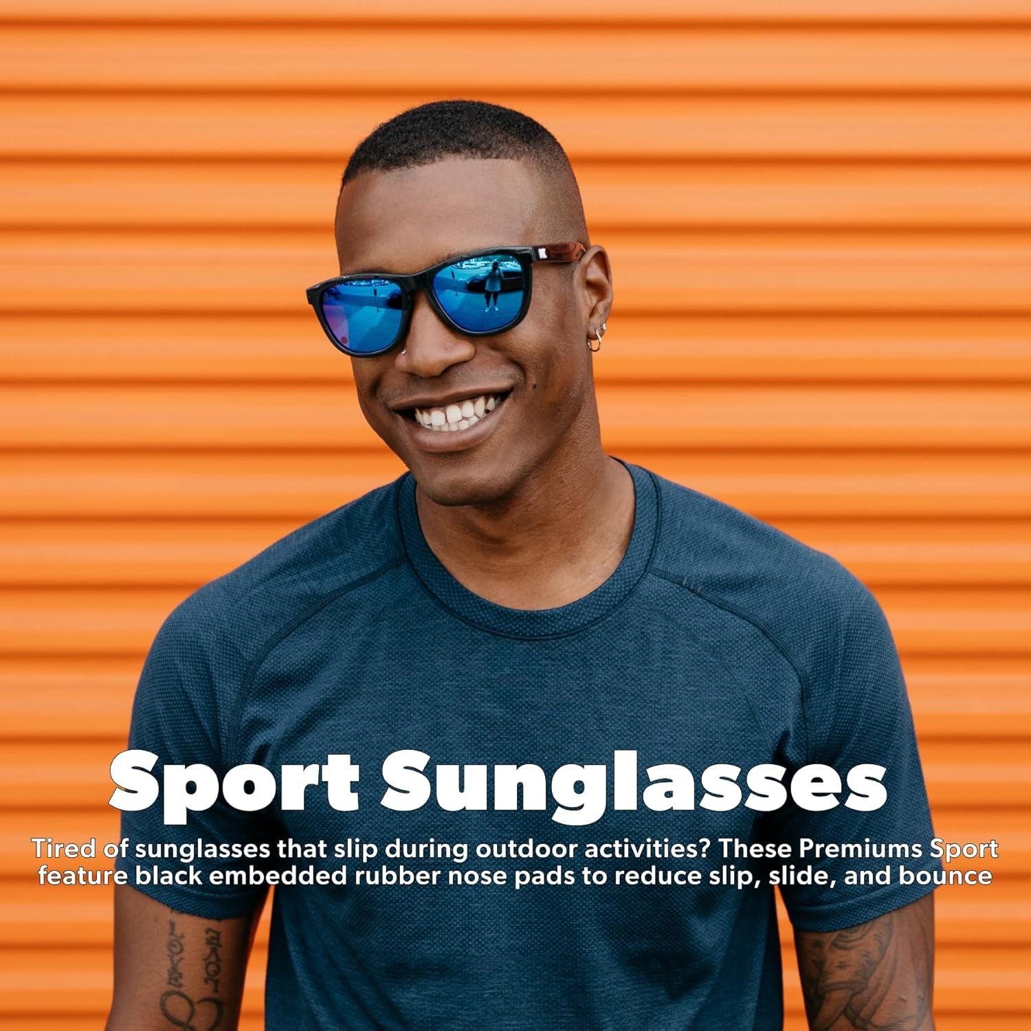 imageKnockaround Premiums and Sport Polarized Sunglasses for Men ampamp Women  Impact Resistant Lenses ampamp Full UV400 ProtectionJelly Black  Moonshine