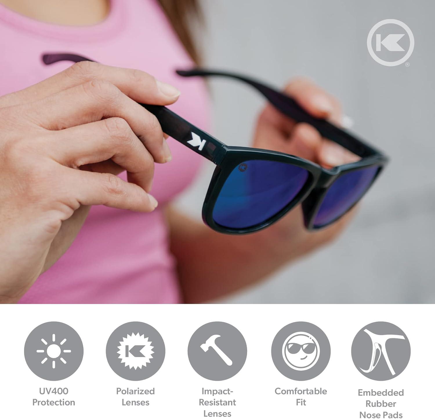 imageKnockaround Premiums and Sport Polarized Sunglasses for Men ampamp Women  Impact Resistant Lenses ampamp Full UV400 ProtectionJelly Black  Moonshine