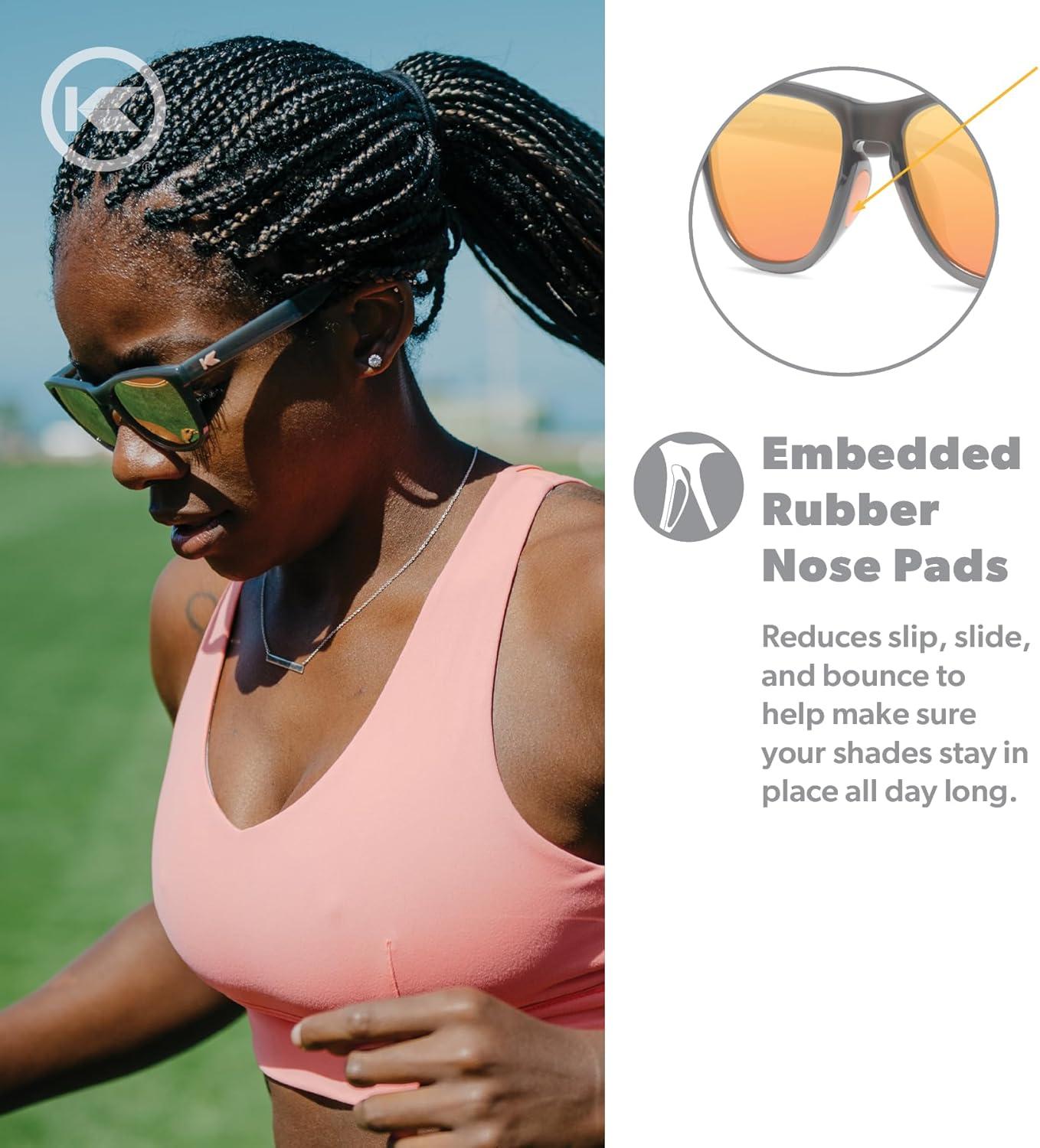 imageKnockaround Premiums and Sport Polarized Sunglasses for Men ampamp Women Impact Resistant Lenses ampamp Full UV400 ProtectionJelly Grey Peach