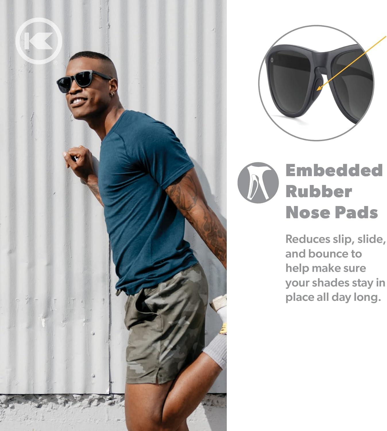 imageKnockaround Premiums and Sport Polarized Sunglasses for Men ampamp Women Impact Resistant Lenses ampamp Full UV400 ProtectionMatte Black on Black Smoke