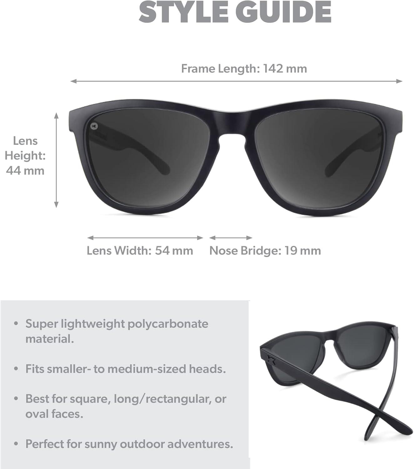 imageKnockaround Premiums and Sport Polarized Sunglasses for Men ampamp Women Impact Resistant Lenses ampamp Full UV400 ProtectionMatte Black on Black Smoke