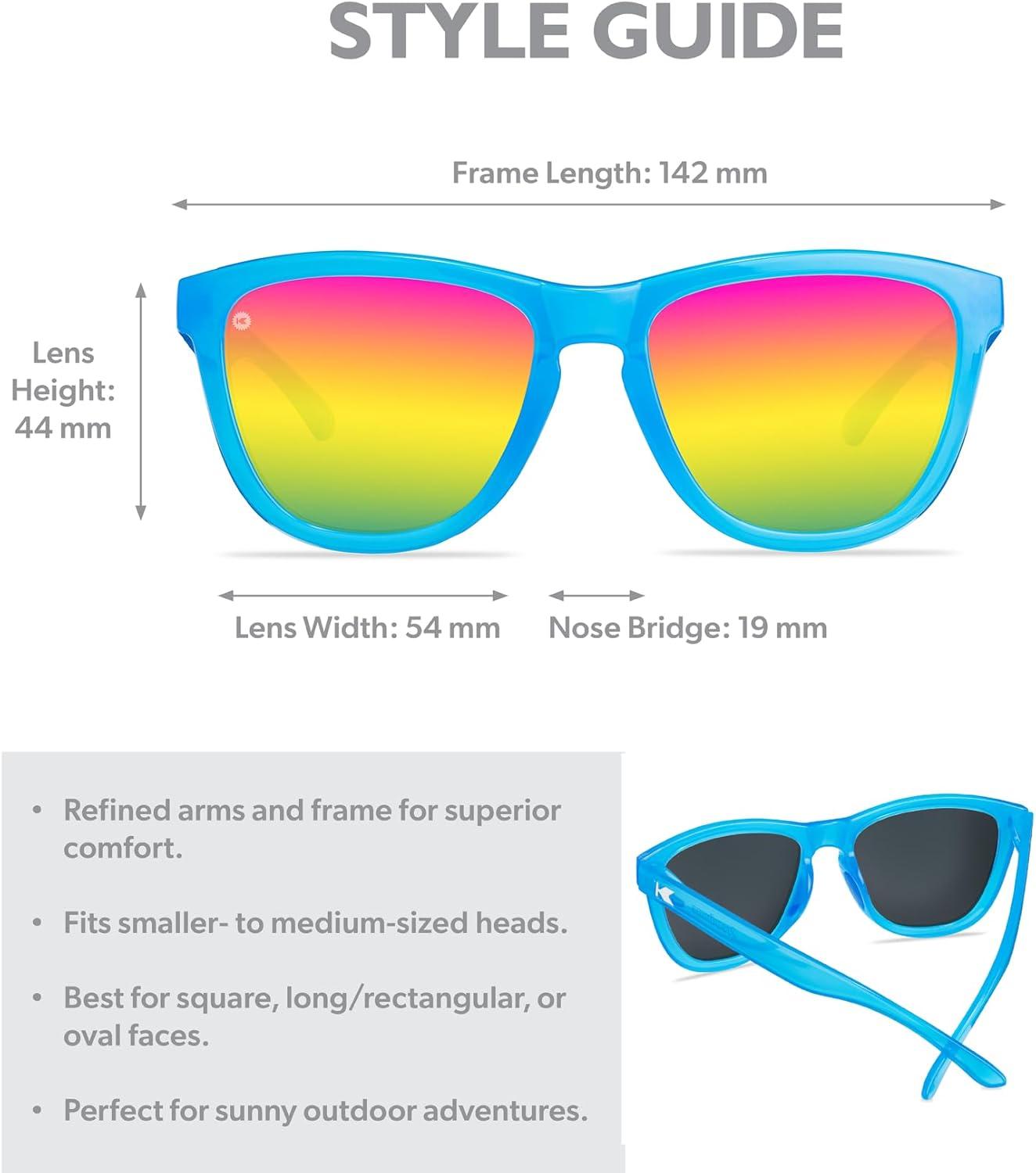 imageKnockaround Premiums and Sport Polarized Sunglasses for Men ampamp Women Impact Resistant Lenses ampamp Full UV400 ProtectionRainbow Blues