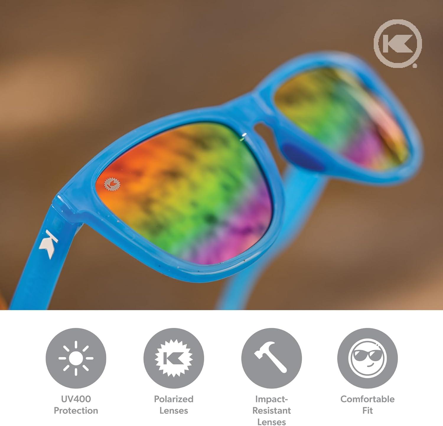 imageKnockaround Premiums and Sport Polarized Sunglasses for Men ampamp Women Impact Resistant Lenses ampamp Full UV400 ProtectionRainbow Blues