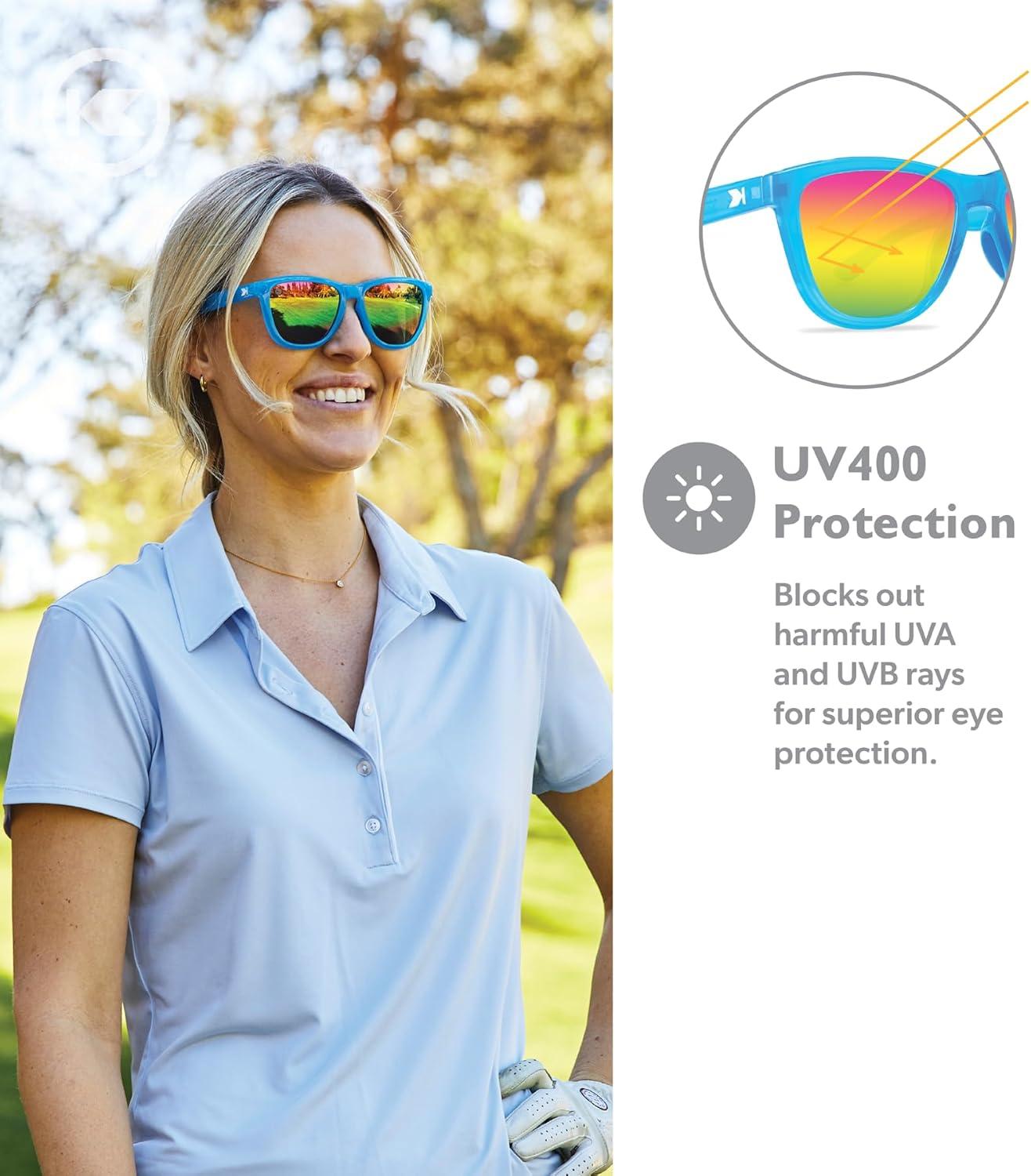 imageKnockaround Premiums and Sport Polarized Sunglasses for Men ampamp Women Impact Resistant Lenses ampamp Full UV400 ProtectionRainbow Blues