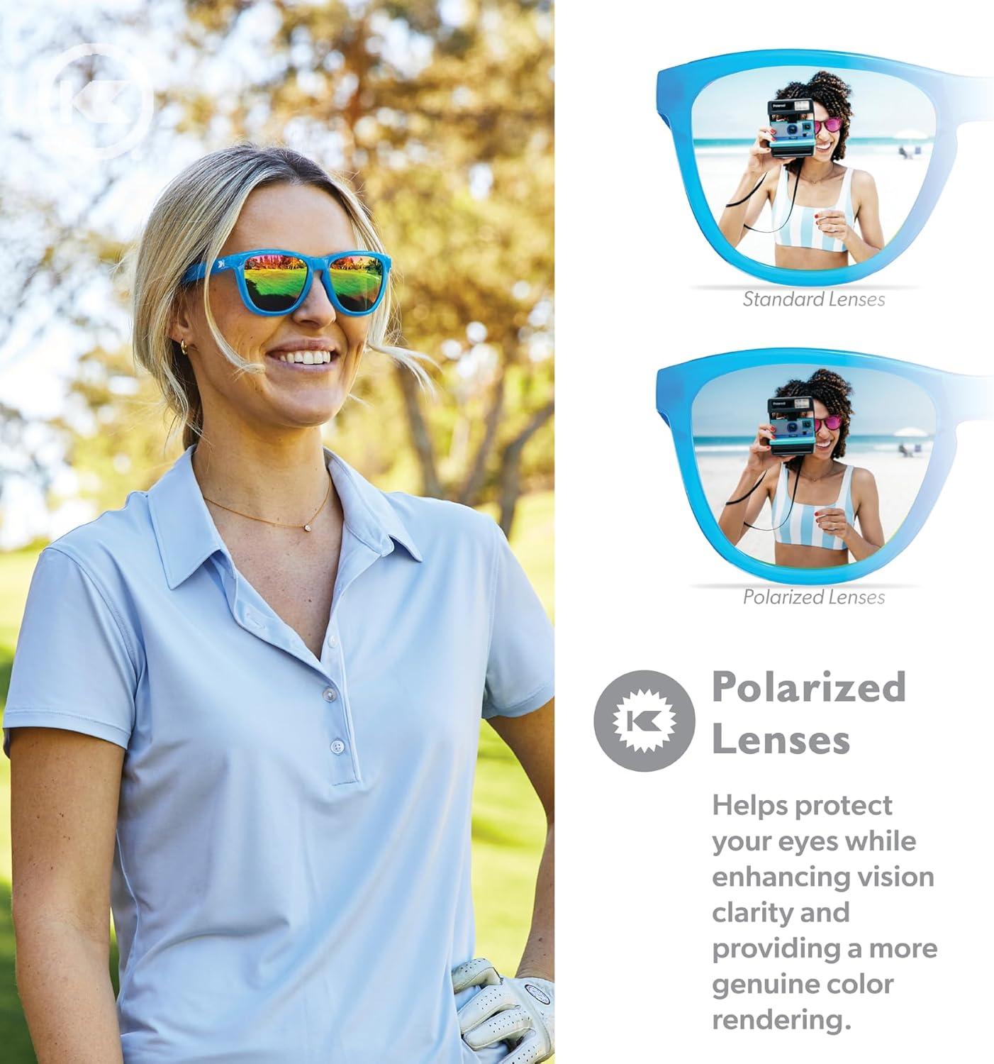 imageKnockaround Premiums and Sport Polarized Sunglasses for Men ampamp Women Impact Resistant Lenses ampamp Full UV400 ProtectionRainbow Blues