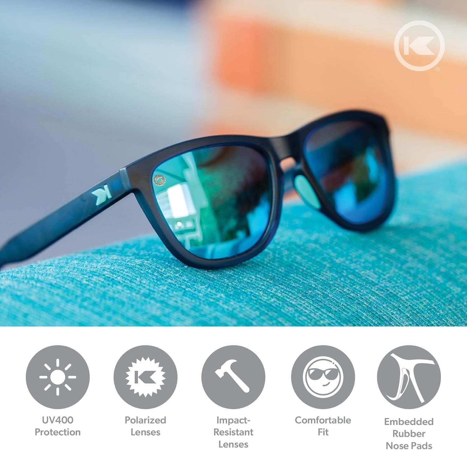 imageKnockaround Premiums and Sport Polarized Sunglasses for Men ampamp Women Impact Resistant Lenses ampamp Full UV400 ProtectionRubberized Navy Mint