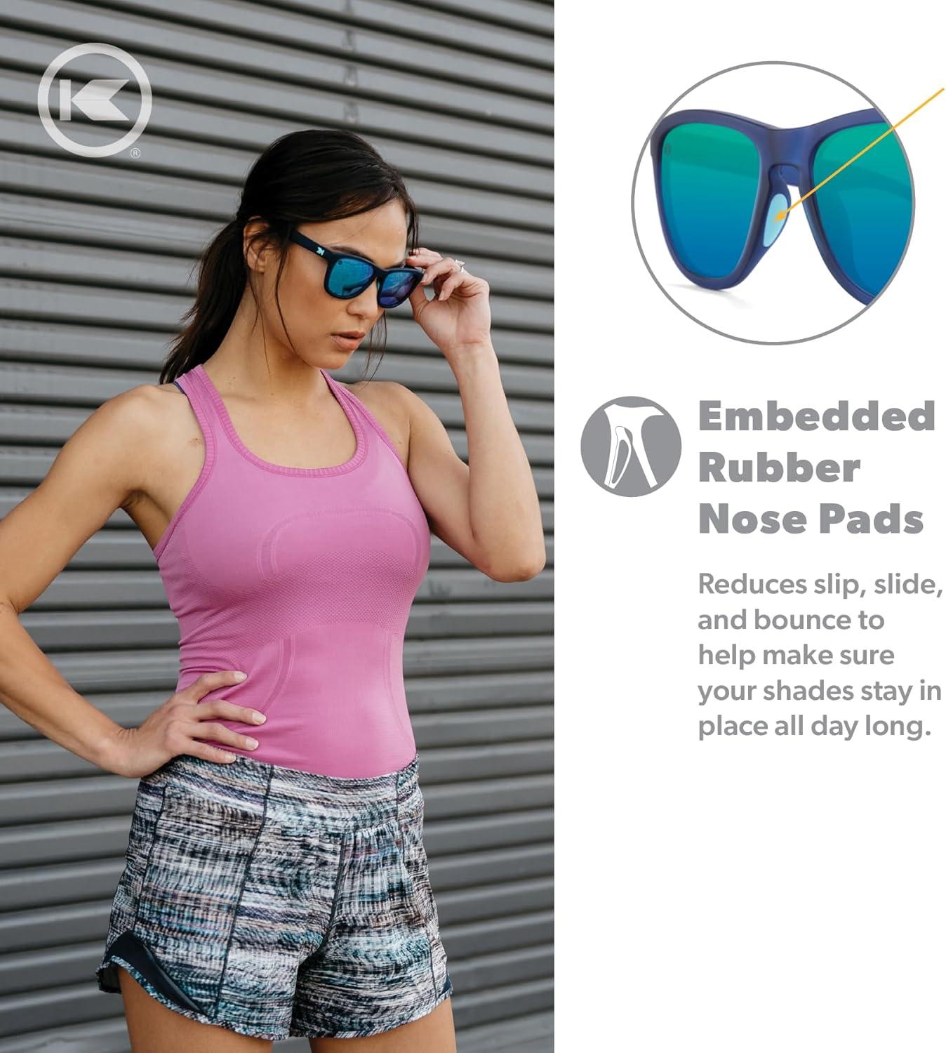 imageKnockaround Premiums and Sport Polarized Sunglasses for Men ampamp Women Impact Resistant Lenses ampamp Full UV400 ProtectionRubberized Navy Mint