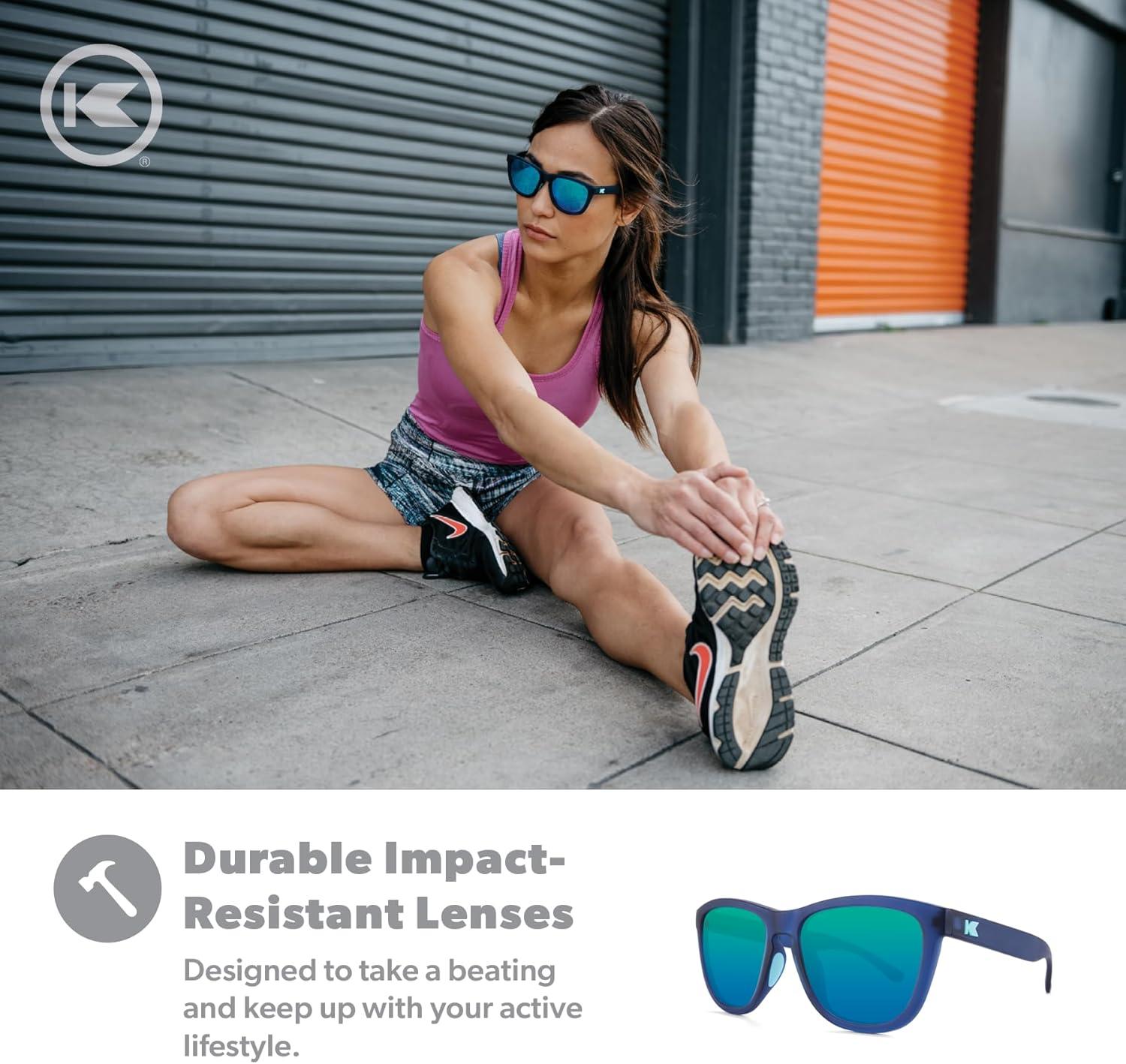 imageKnockaround Premiums and Sport Polarized Sunglasses for Men ampamp Women Impact Resistant Lenses ampamp Full UV400 ProtectionRubberized Navy Mint