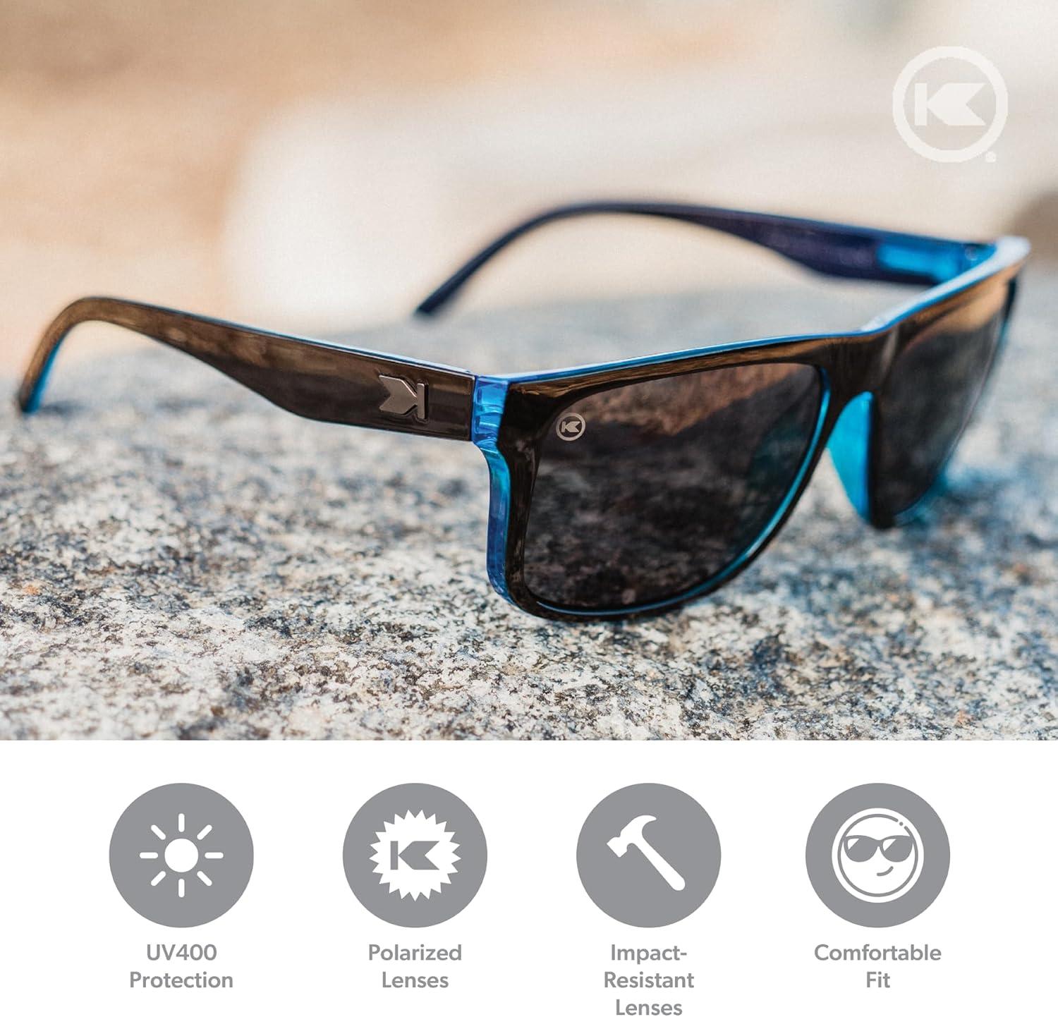 imageKnockaround Torrey Pines and Sport Polarized Sunglasses for Men ampamp Women  Impact Resistant Lenses ampamp Full UV400 ProtectionBlack Ocean