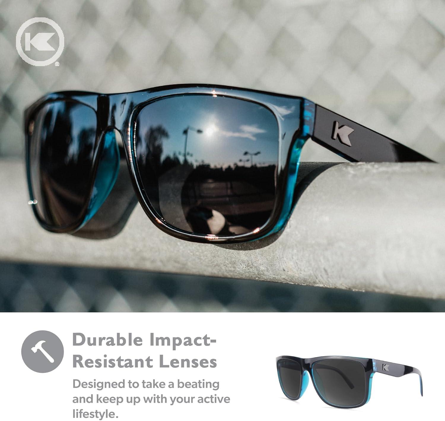 imageKnockaround Torrey Pines and Sport Polarized Sunglasses for Men ampamp Women  Impact Resistant Lenses ampamp Full UV400 ProtectionBlack Ocean