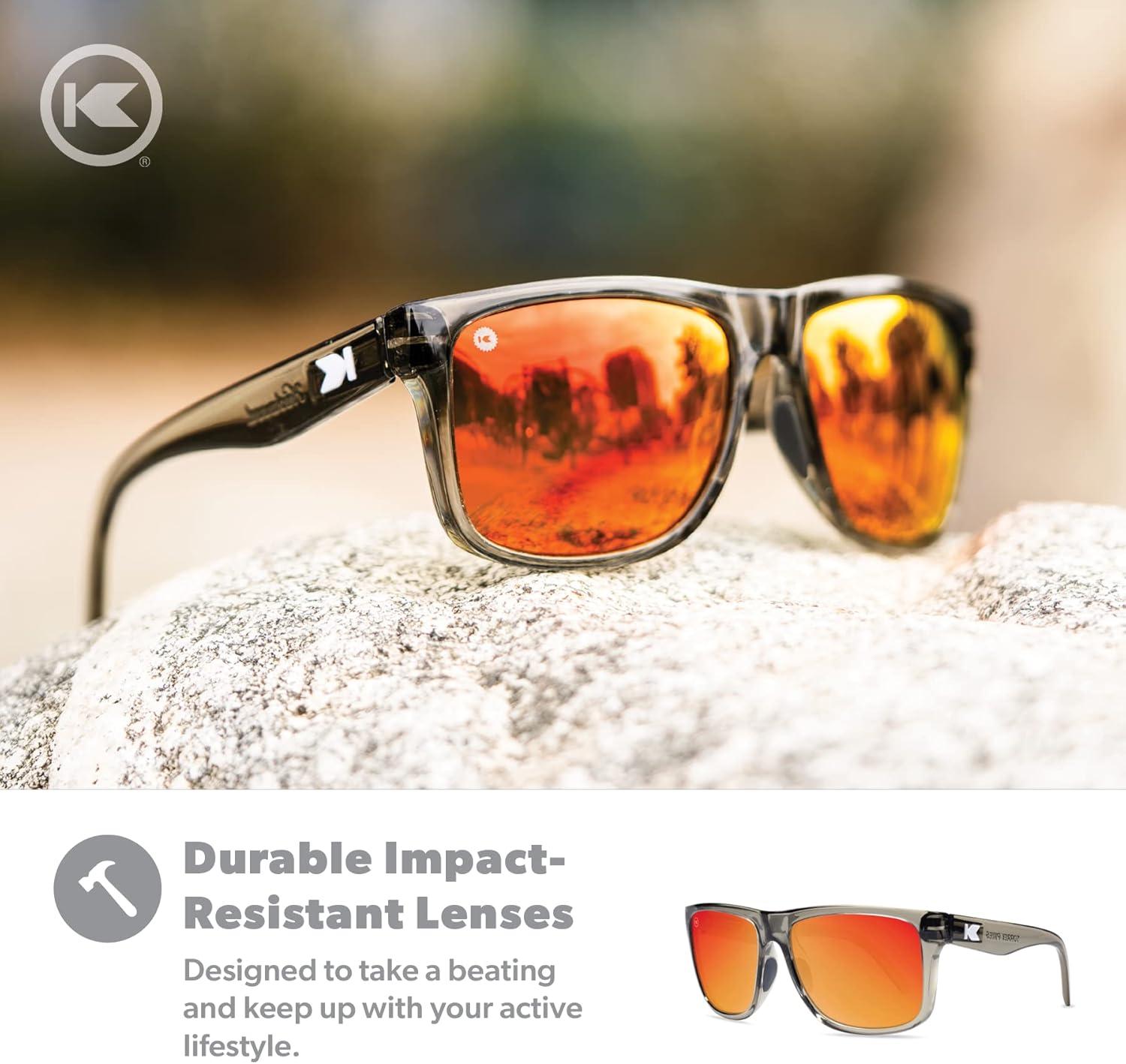 imageKnockaround Torrey Pines and Sport Polarized Sunglasses for Men ampamp Women  Impact Resistant Lenses ampamp Full UV400 ProtectionClear Grey  Red Sunset