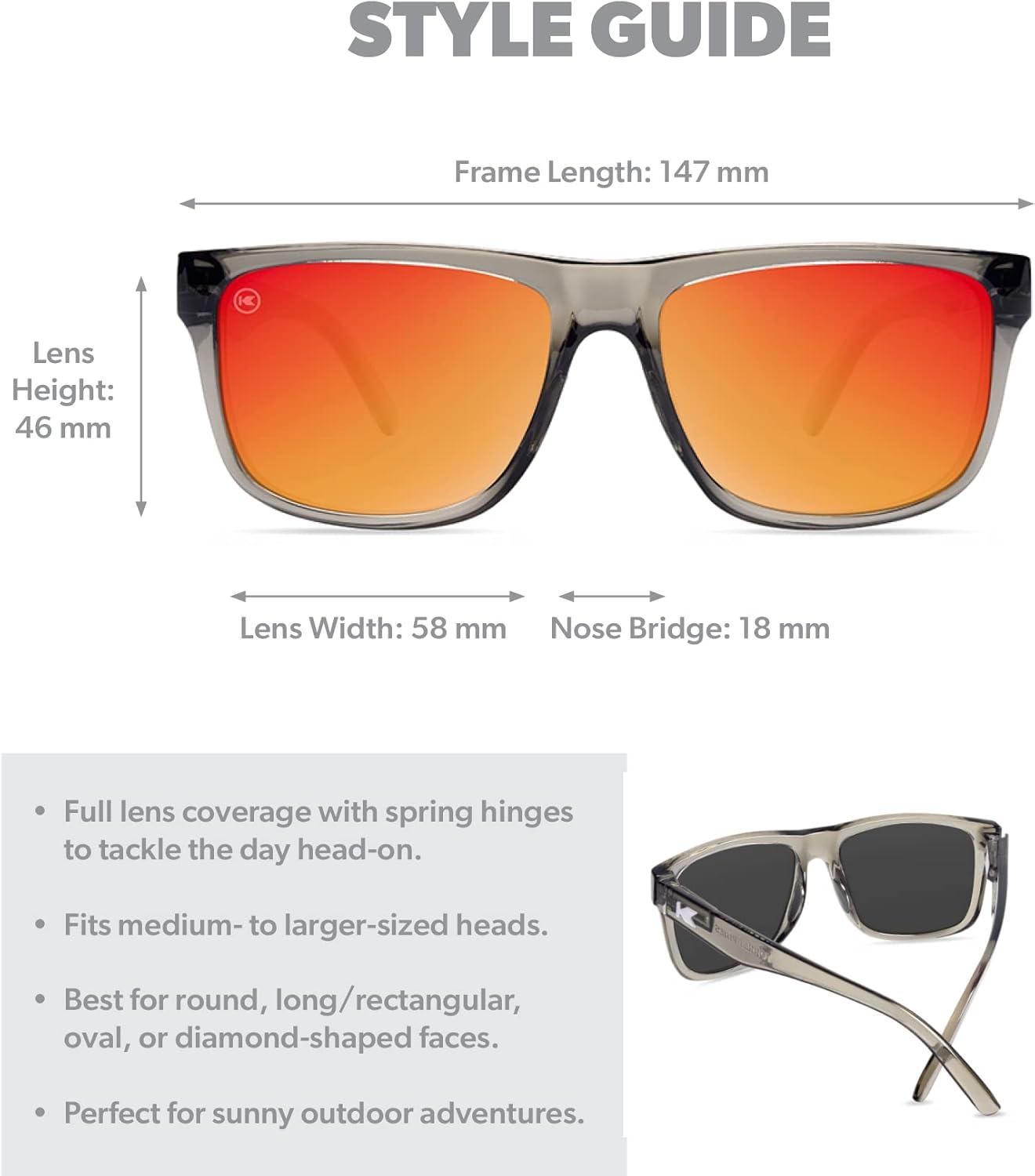 imageKnockaround Torrey Pines and Sport Polarized Sunglasses for Men ampamp Women  Impact Resistant Lenses ampamp Full UV400 ProtectionClear Grey  Red Sunset