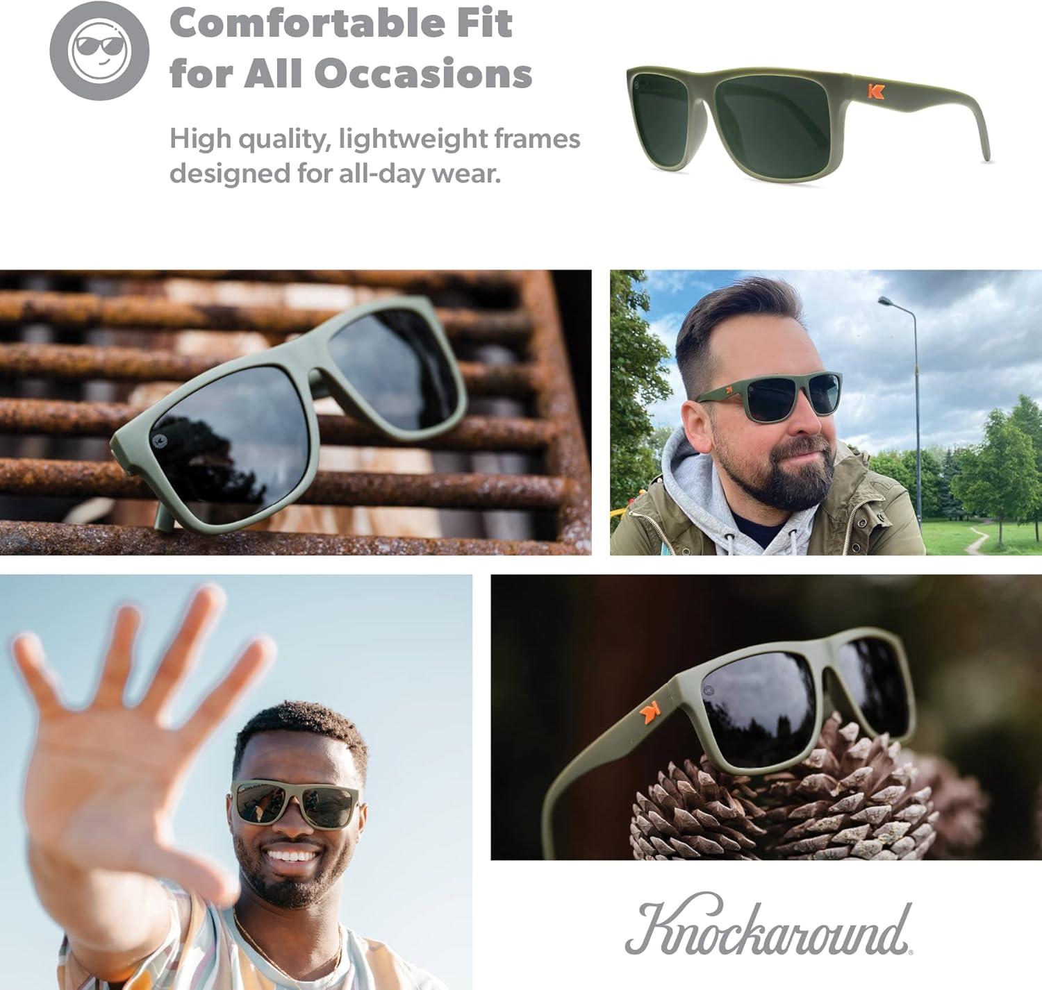 imageKnockaround Torrey Pines and Sport Polarized Sunglasses for Men ampamp Women  Impact Resistant Lenses ampamp Full UV400 ProtectionHawk Eye