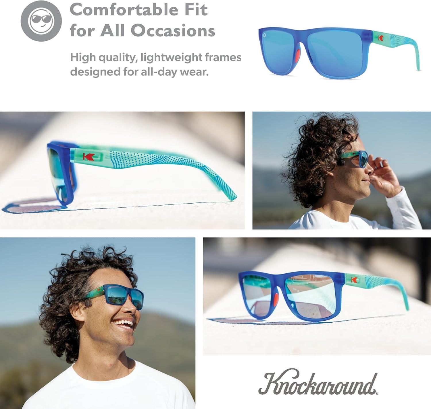 imageKnockaround Torrey Pines and Sport Polarized Sunglasses for Men ampamp Women Impact Resistant Lenses ampamp Full UV400 ProtectionHill Charge