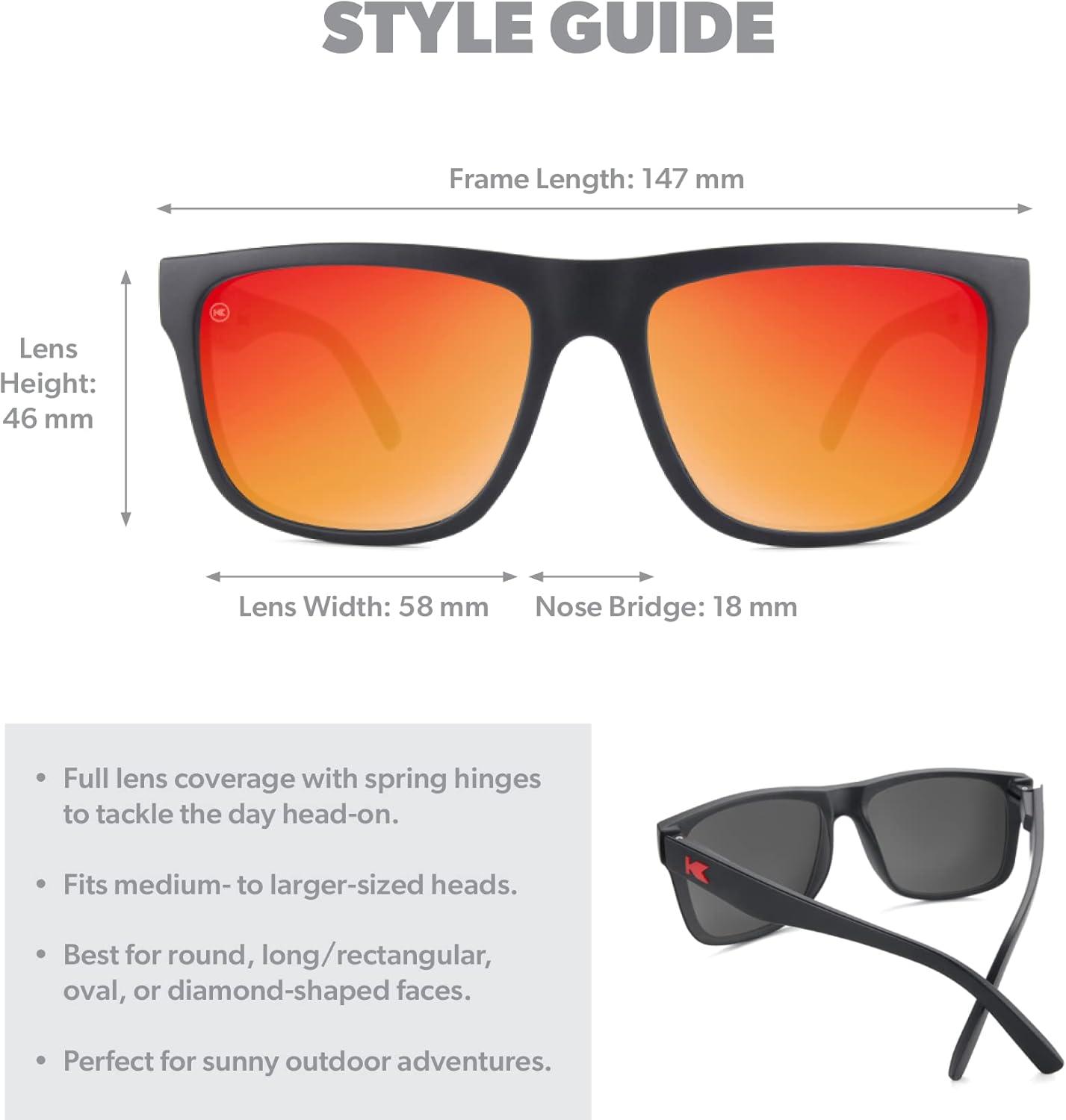 imageKnockaround Torrey Pines and Sport Polarized Sunglasses for Men ampamp Women  Impact Resistant Lenses ampamp Full UV400 ProtectionMatte Black  Red Sunset
