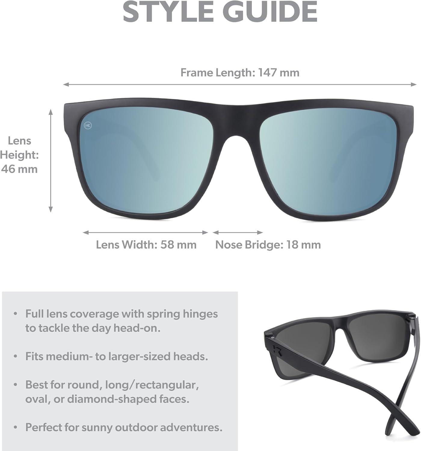 imageKnockaround Torrey Pines and Sport Polarized Sunglasses for Men ampamp Women  Impact Resistant Lenses ampamp Full UV400 ProtectionMatte Black on Black  Sky Blue