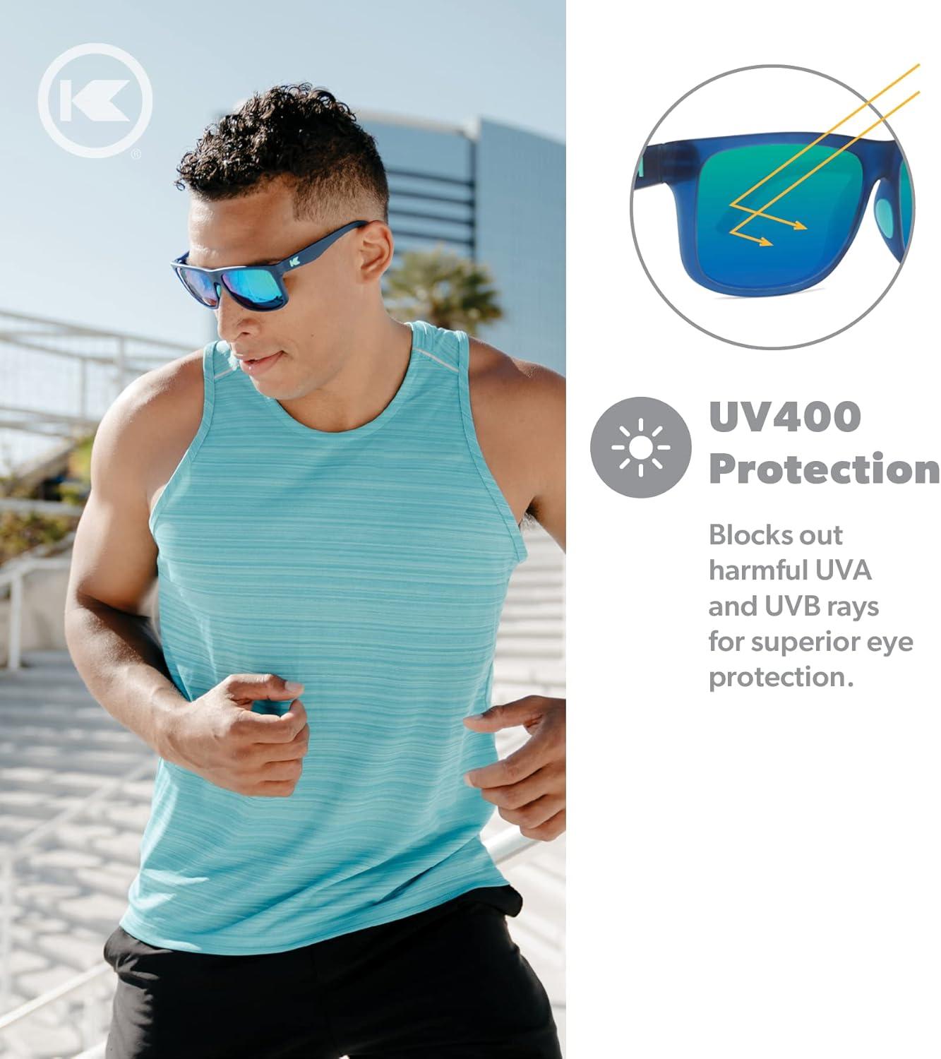 imageKnockaround Torrey Pines and Sport Polarized Sunglasses for Men ampamp Women  Impact Resistant Lenses ampamp Full UV400 ProtectionRubberized Navy  Mint