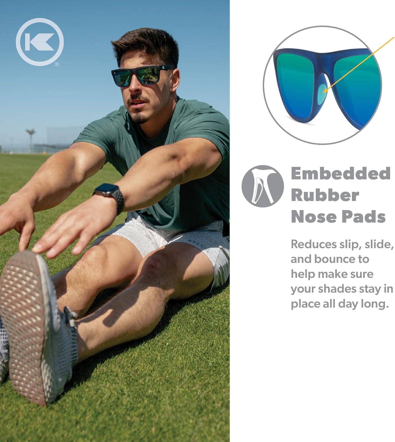 imageKnockaround Torrey Pines and Sport Polarized Sunglasses for Men ampamp Women  Impact Resistant Lenses ampamp Full UV400 ProtectionRubberized Navy  Mint