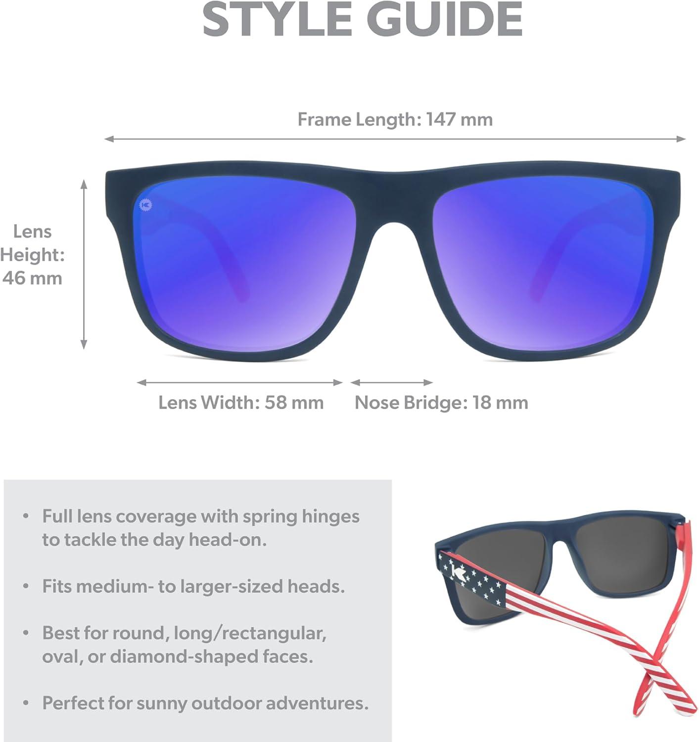 imageKnockaround Torrey Pines and Sport Polarized Sunglasses for Men ampamp Women  Impact Resistant Lenses ampamp Full UV400 ProtectionStar Spangled