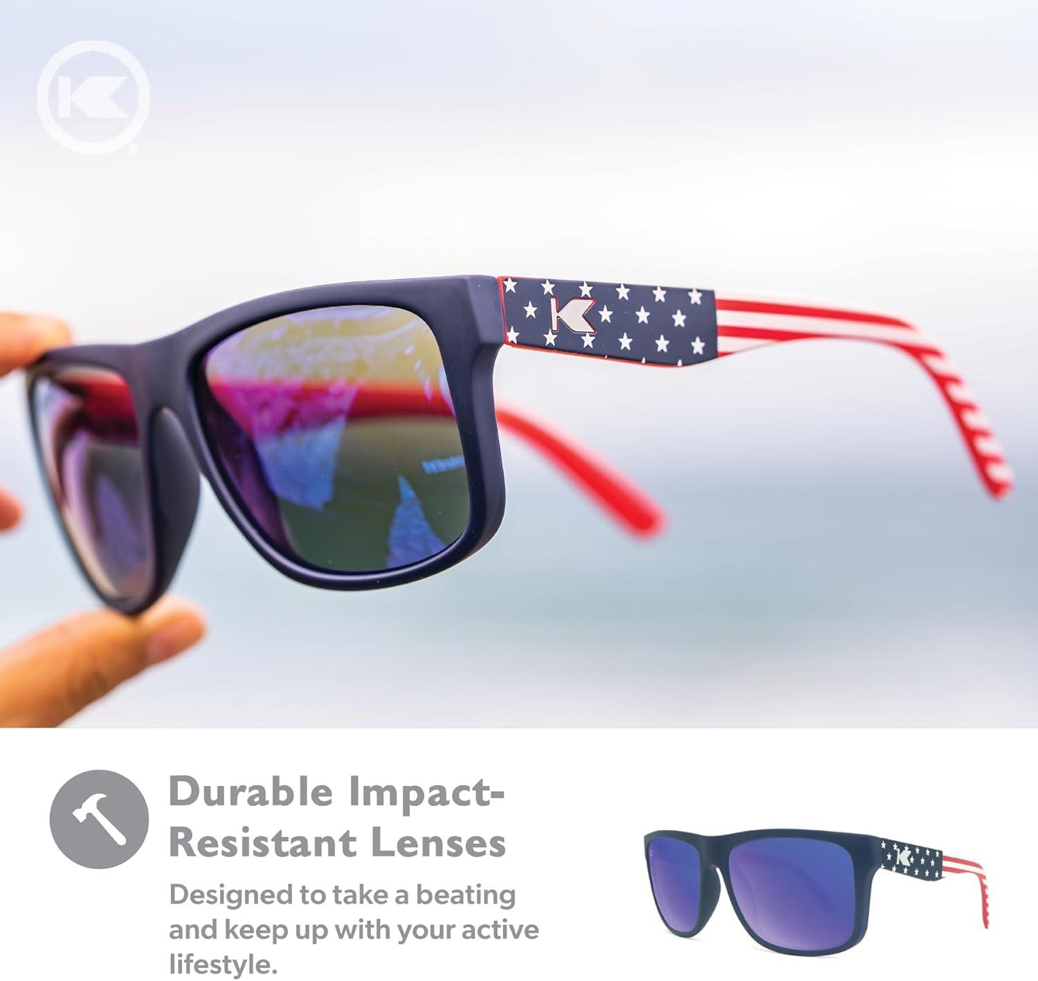 imageKnockaround Torrey Pines and Sport Polarized Sunglasses for Men ampamp Women  Impact Resistant Lenses ampamp Full UV400 ProtectionStar Spangled