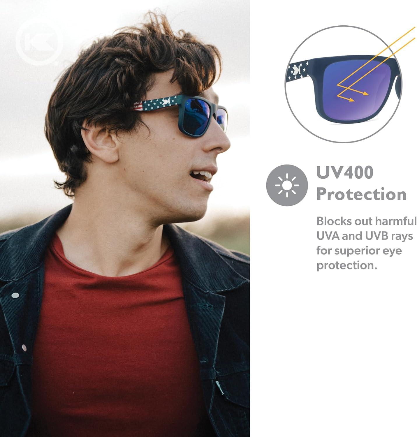 imageKnockaround Torrey Pines and Sport Polarized Sunglasses for Men ampamp Women  Impact Resistant Lenses ampamp Full UV400 ProtectionStar Spangled