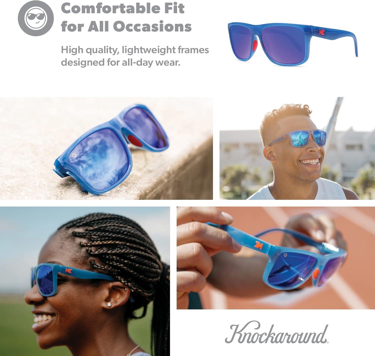 imageKnockaround Torrey Pines and Sport Polarized Sunglasses for Men ampamp Women  Impact Resistant Lenses ampamp Full UV400 ProtectionVictory Lap