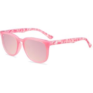 Knockaround Paso Robles Polarized Sunglasses for Women & Men – Impact Resistant Lenses & Full UV400 Protection(Strawberry Cake Pop)