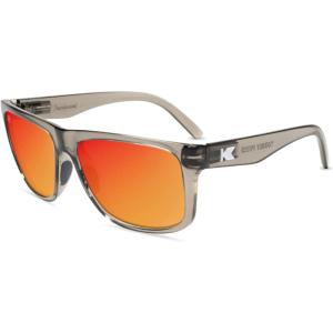 Knockaround Torrey Pines and Sport Polarized Sunglasses for Men & Women – Impact Resistant Lenses & Full UV400 Protection(Clear Grey / Red Sunset)