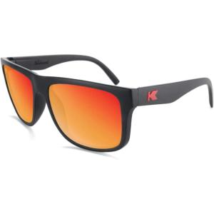 Knockaround Torrey Pines and Sport Polarized Sunglasses for Men & Women – Impact Resistant Lenses & Full UV400 Protection(Matte Black / Red Sunset)