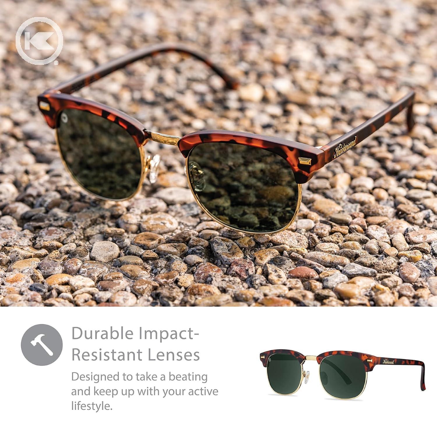 imageKnockaround Brooklines Polarized Sunglasses for Men ampamp Women Impact Resistant Lenses ampamp Full UV400 ProtectionMatte Tortoise Shell Gold