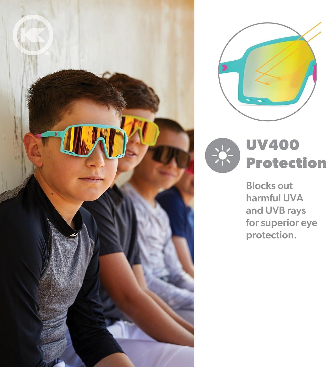 imageKnockaround Campeones Wraparound Sunglasses for Kids Performance Lenses with Full UV400 ProtectionHouse Party