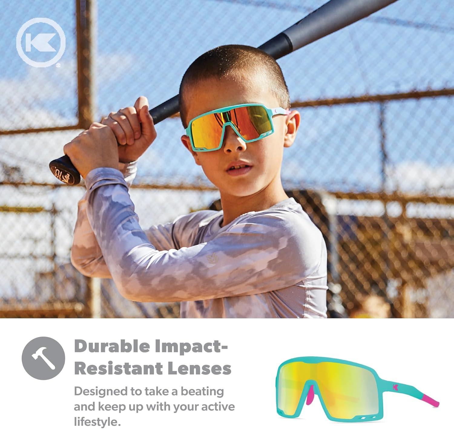 imageKnockaround Campeones Wraparound Sunglasses for Kids Performance Lenses with Full UV400 ProtectionHouse Party