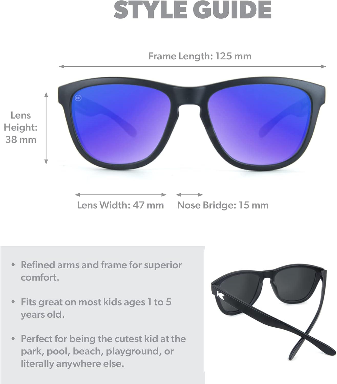 imageKnockaround Kids Premiums Sunglasses Polarized Sunglasses for Kids with Full UV400 ProtectionBlack Moonshine