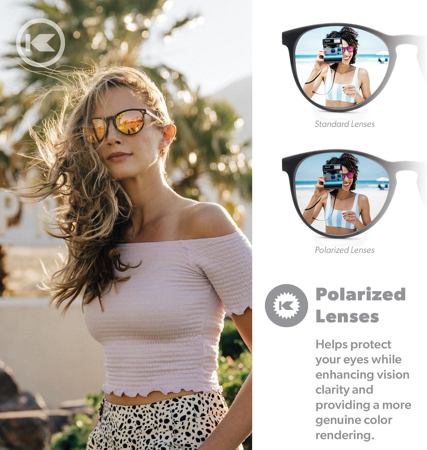 imageKnockaround Mai Tais Polarized Sunglasses for Women ampamp Men Impact Resistant Lenses ampamp Full UV400 ProtectionPink Ink