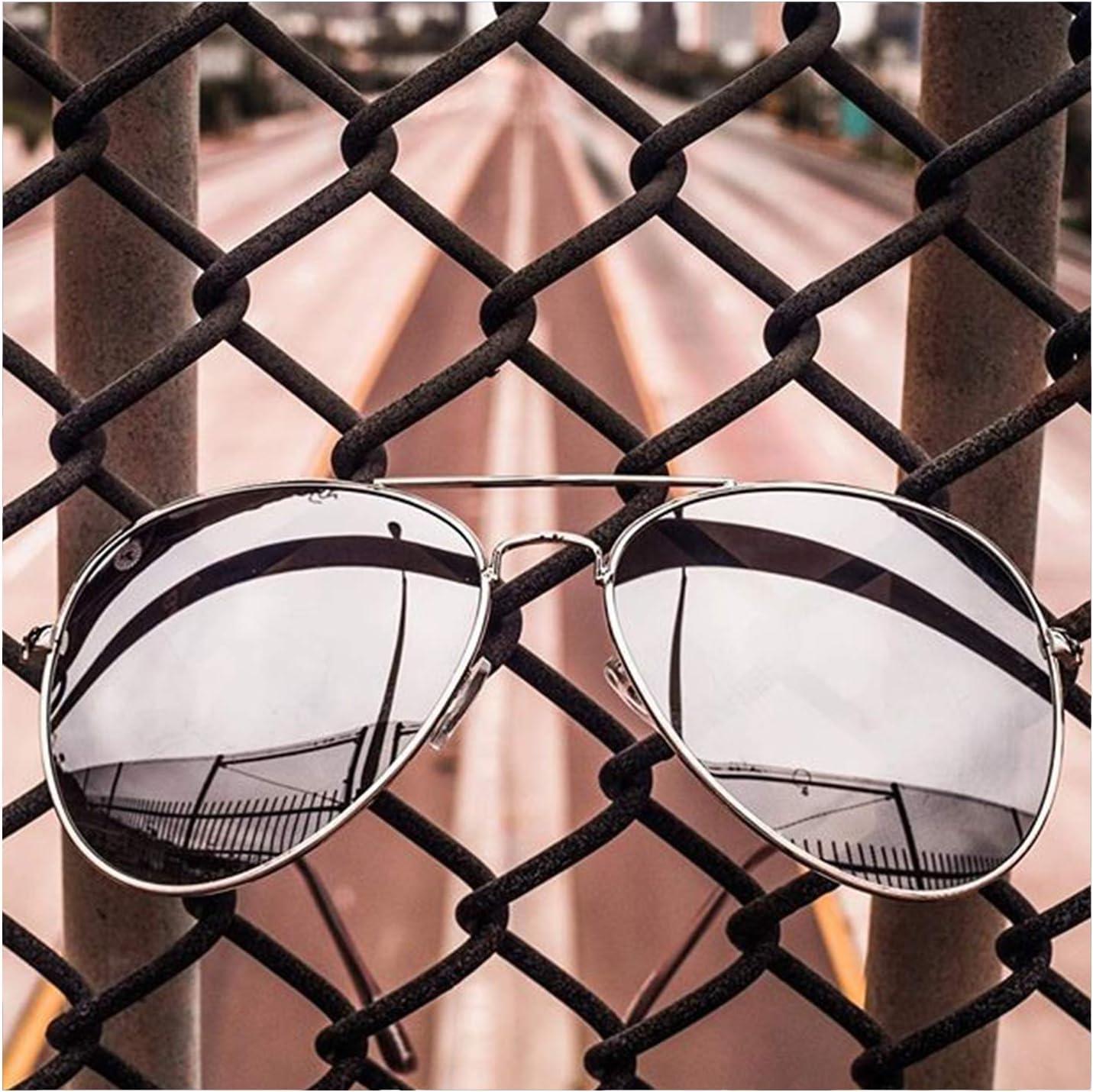 imageKnockaround Mile Highs Polarized Aviator Sunglasses With Silver Metal FramesSilver Reflective Lenses