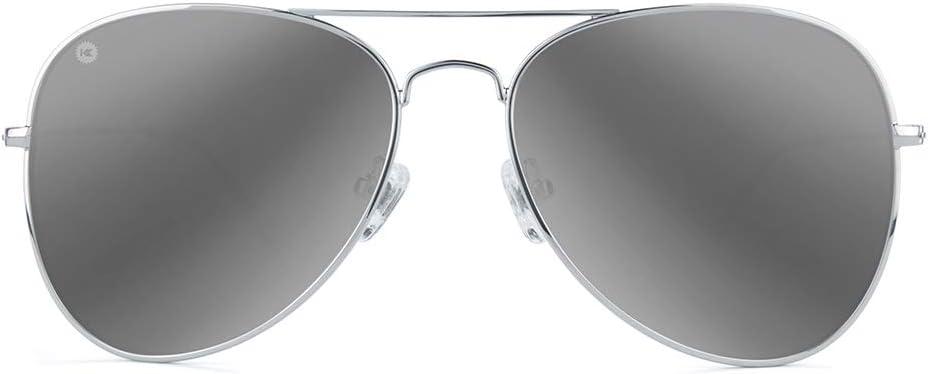 imageKnockaround Mile Highs Polarized Aviator Sunglasses With Silver Metal FramesSilver Reflective Lenses