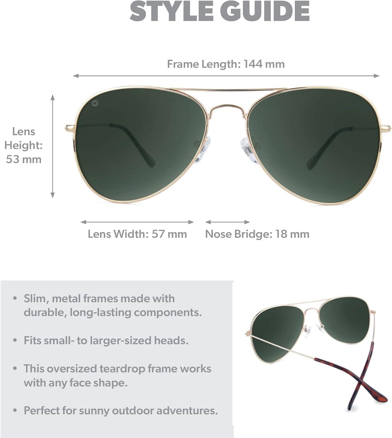 imageKnockaround Mile Highs Polarized Sunglasses Aviator Sunglasses with Full UV400 Protection ampamp Impact Resistant LensesGold Aviator Green