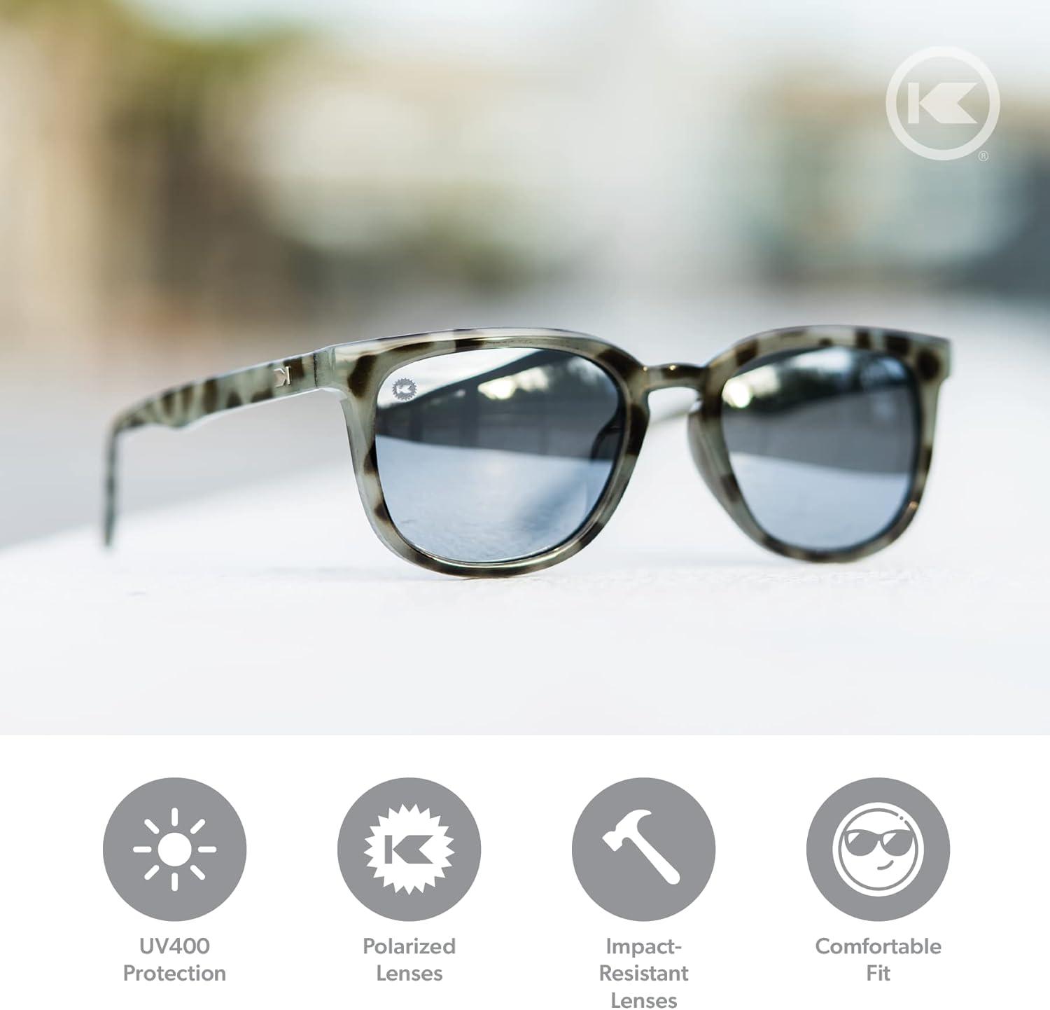 imageKnockaround Paso Robles Polarized Sunglasses for Women ampamp Men Impact Resistant Lenses ampamp Full UV400 Protection Grey Tortoise Shell FramesSilver Reflective Lenses