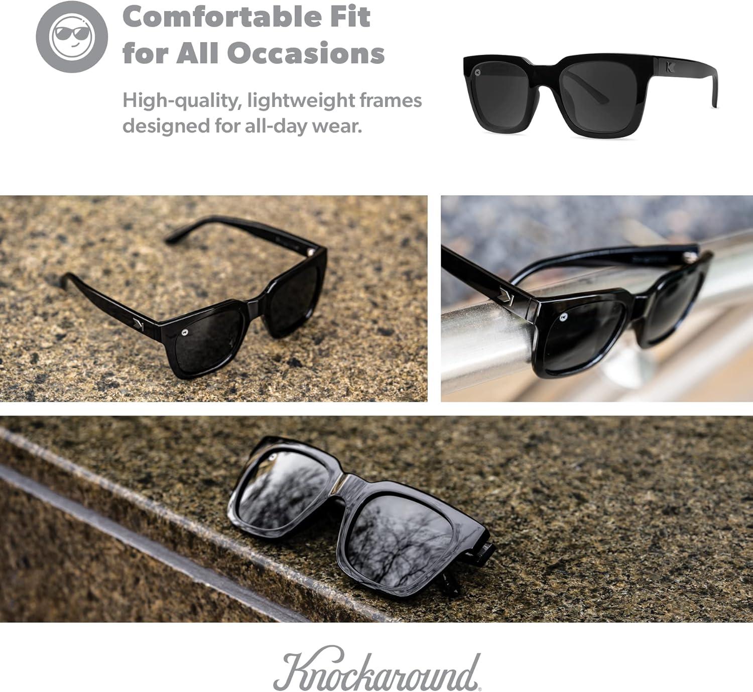 imageKnockaround Songbirds Polarized Sunglasses for Women ampamp Men Impact Resistant Lenses ampamp Full UV400 ProtectionPiano Black