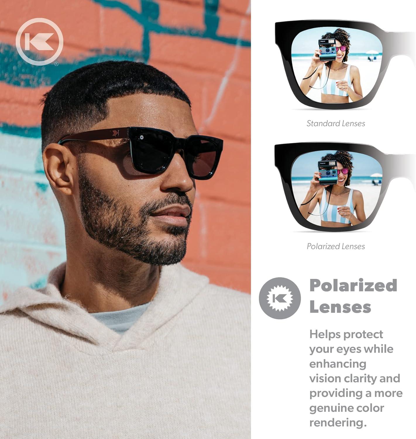 imageKnockaround Songbirds Polarized Sunglasses for Women ampamp Men Impact Resistant Lenses ampamp Full UV400 ProtectionPiano Black