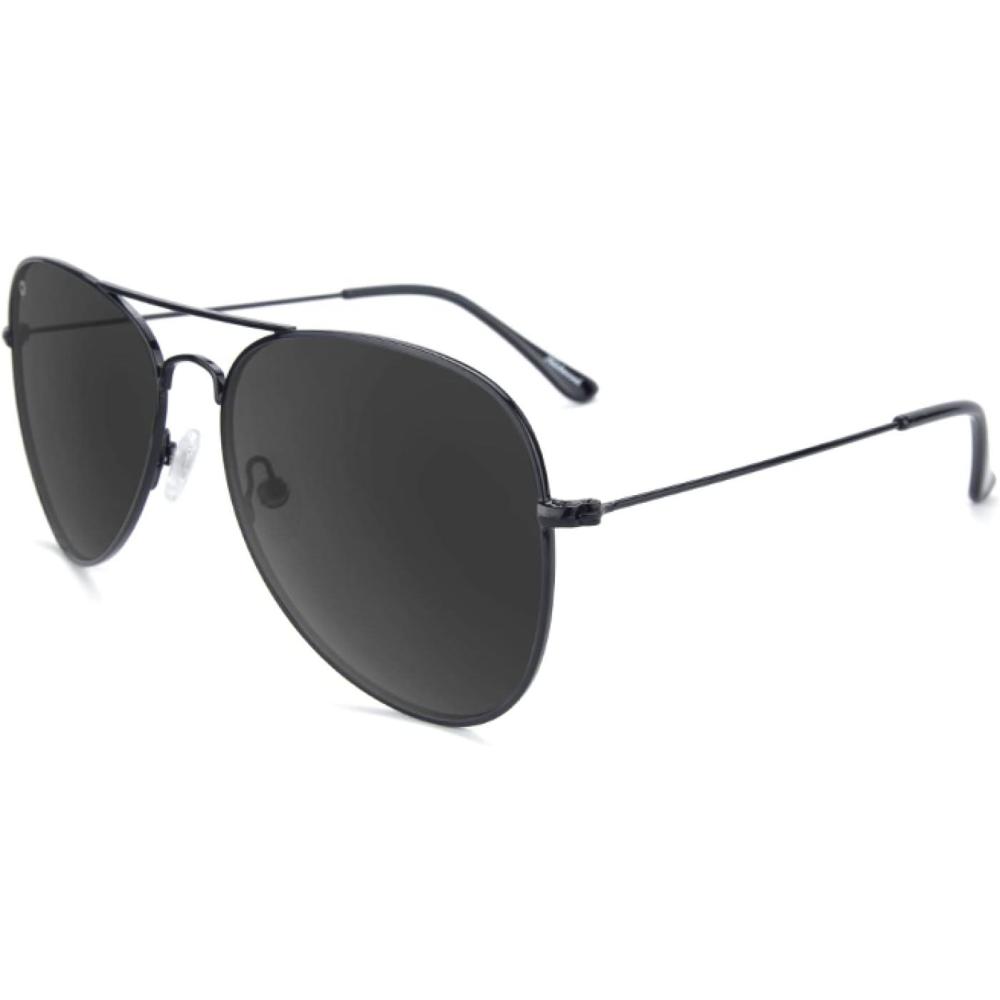imageKnockaround Mile Highs Polarized Sunglasses Aviator Sunglasses with Full UV400 Protection ampamp Impact Resistant LensesBlack Smoke