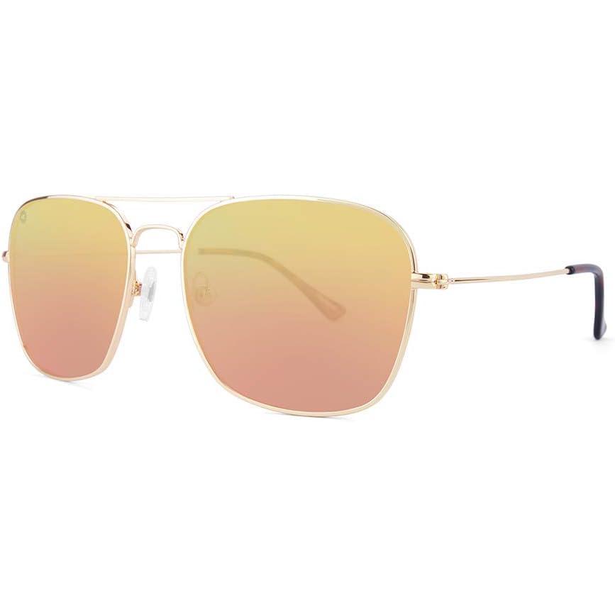 imageKnockaround Mount Evans Polarized Sunglasses  Squared Aviator Style Sunglasses with Full UV400 ProtectionRose GoldCopper