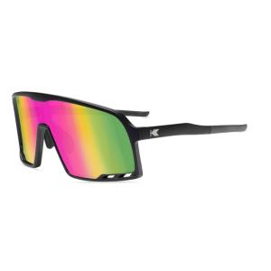 Knockaround Campeones Wraparound Sunglasses for Men and Women – Performance Lenses with Full UV400 Protection(Rainbow on Black)