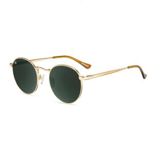 Knockaround Love & Haights Polarized Sunglasses for Men & Women – Impact Resistant Lenses & Full UV400 Protection(Gold/Aviator Green)