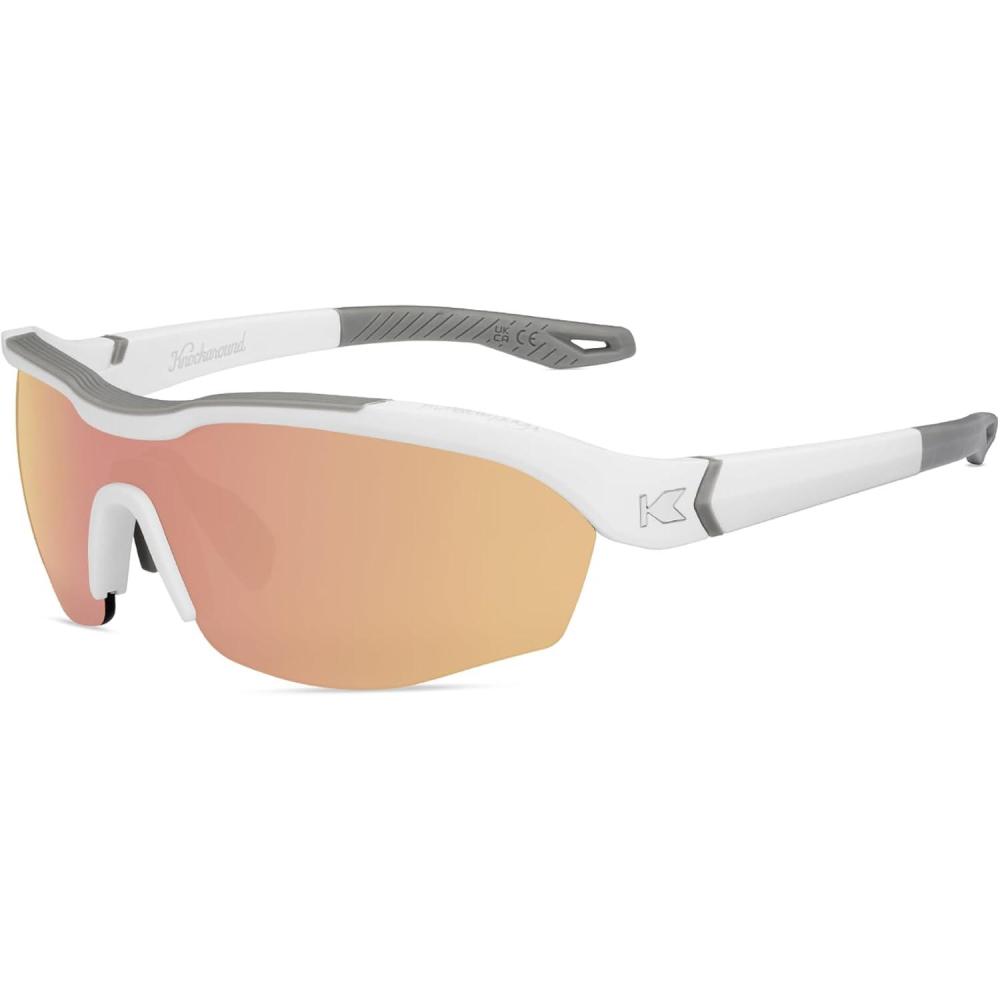 imageKnockaround Kinetics Wraparound Sport Sunglasses for Men ampamp Women  Water and Oilresistant coating Impact Resistant Lenses ampamp Full UV400 Protection  for Running Golf Baseball and Cycling Starlight