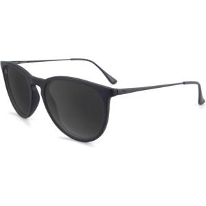 Knockaround Mary Janes Polarized Sunglasses for Women & Men – Round Sunglasses – UV400 Protection(Matte Black on Black / Smoke)