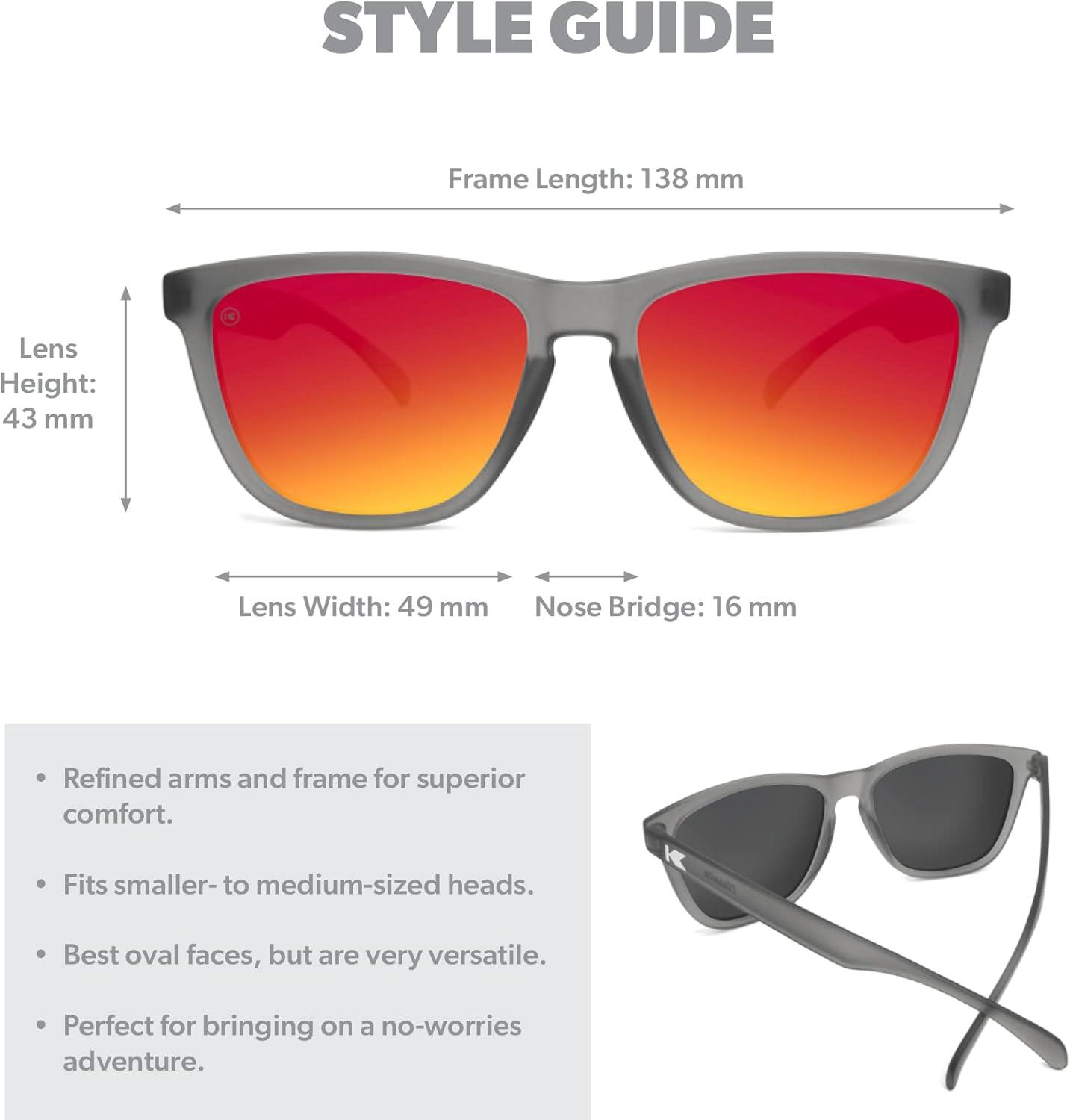 image:imageKnockaround Classics Polarized Sunglasses for Men amp Women UV400 ProtectionFrosted Grey Red Sunset