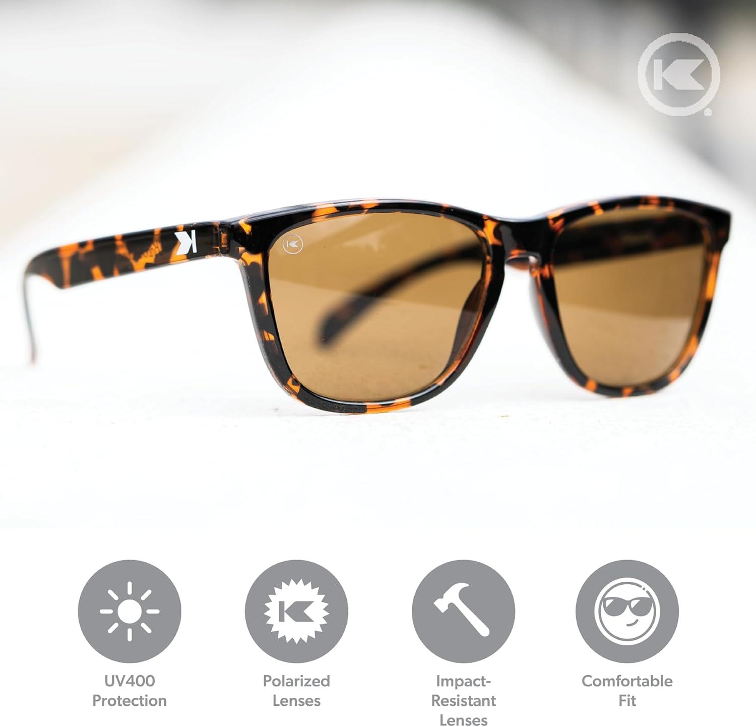 image:imageKnockaround Classics Polarized Sunglasses for Men amp Women UV400 ProtectionTortoise Shell Amber